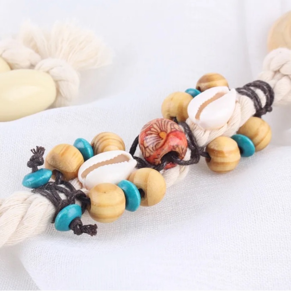 woven braided knitted cotton  rope belts circular ring buckle thin belt knot - Picture 5 of 5